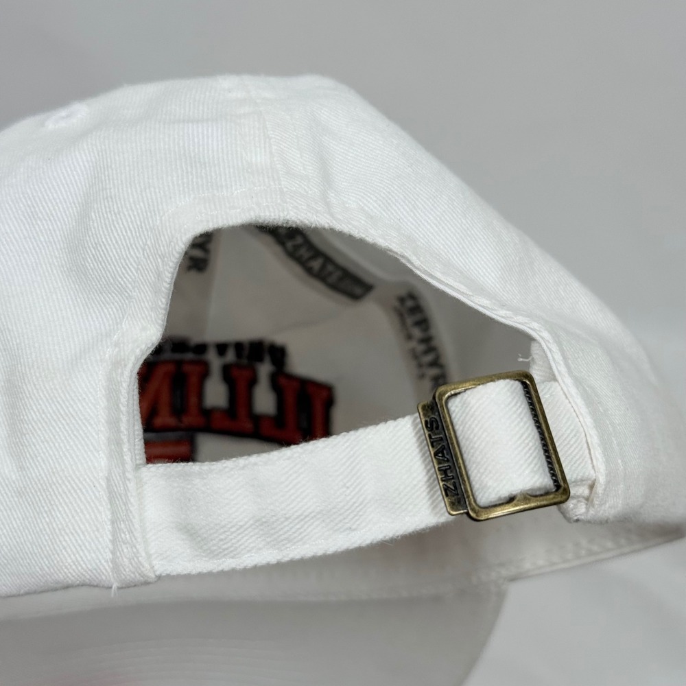 University of Illinois Fighting Illini Zephyr White Adjustable Baseball Cap - Picture 8 of 11